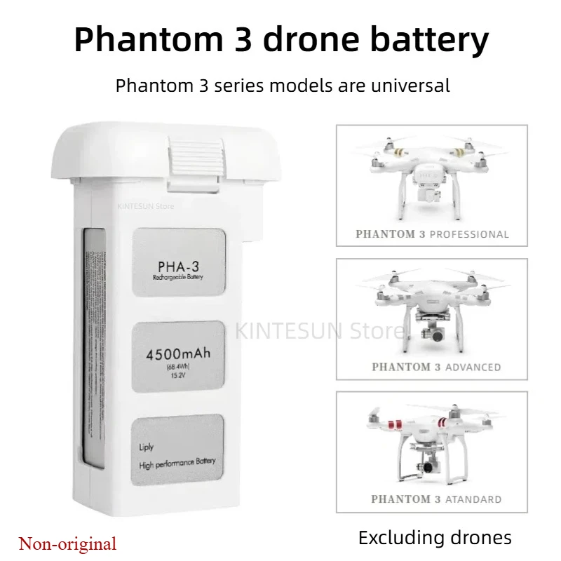 Аккумулятор для Phantom 3 Pro, 3 Advanced, 3S, 3SE, 4K, 4500 мАч, большой емкости, новый, оригинальный, аксессуары для дронов.
Аккумулятор для Phantom 3 Pro, 3 Advanced, 3S, 3SE, 4K, 4500 мАч, большой емкости, новый, оригинальный, аксессуары для дронов.