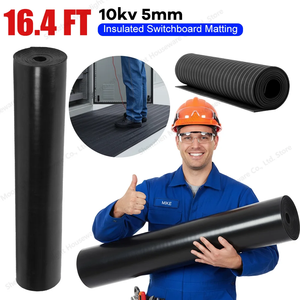 39.37x196.85in Electrical Safety Mat 10KV Insulated Portable Electrical Protection Mat Non Slip for Construction and Job Sites
39.37x196.85in Electrical Safety Mat 10KV Insulated Portable Electrical Protection Mat Non Slip for Construction and Job Sites