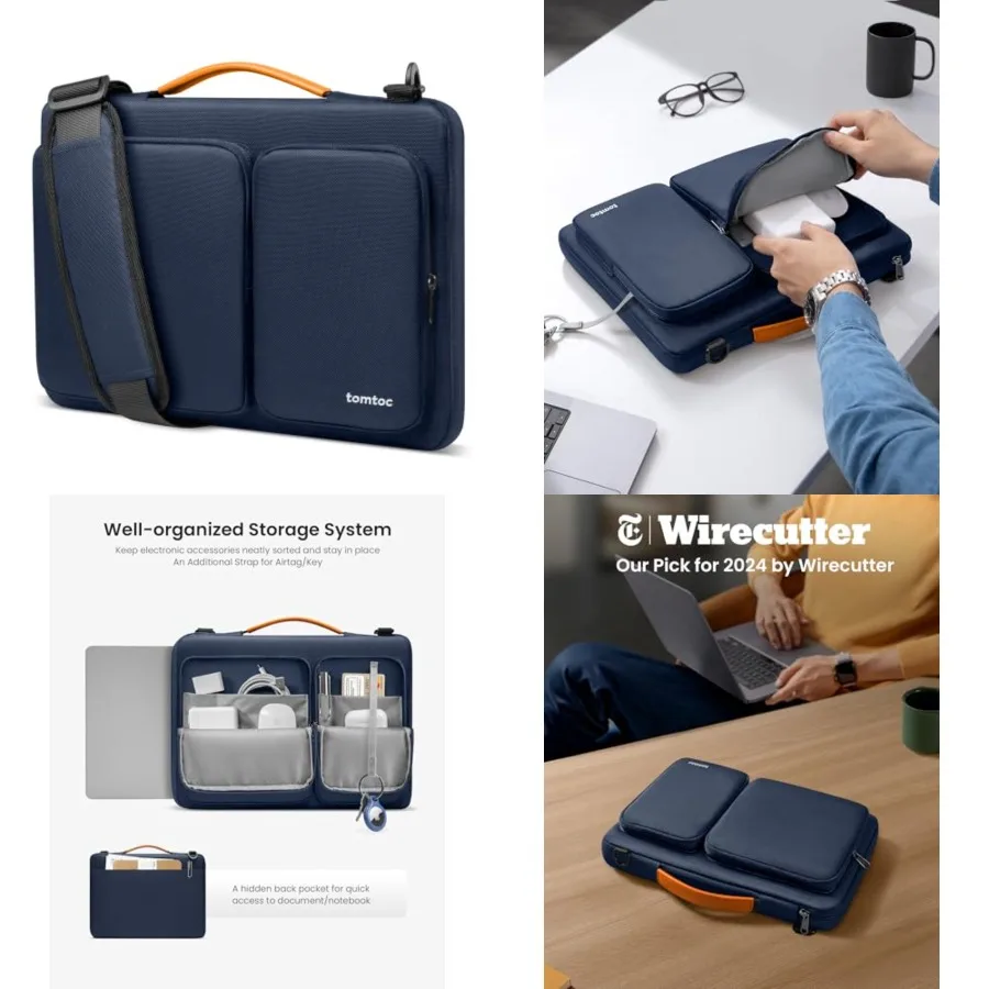 360 Protective Laptop Shoulder Bag MacBook Pro M5/M4/M3/M2/M1 Pro/Max 2026-2019, Water-resistant Sleeve Dell XPS 15 Surface Boo
360 Protective Laptop Shoulder Bag MacBook Pro M5/M4/M3/M2/M1 Pro/Max 2026-2019, Water-resistant Sleeve Dell XPS 15 Surface Boo
