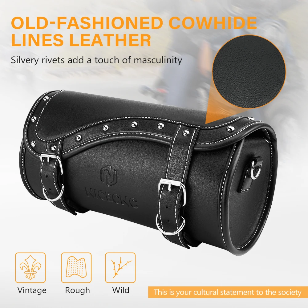 NICECNC PU Leather Motorcycle Front Fork Saddlebag with Waterproof Cover Multifunction Storage Bag for Harley Davidson Road King
NICECNC PU Leather Motorcycle Front Fork Saddlebag with Waterproof Cover Multifunction Storage Bag for Harley Davidson Road King