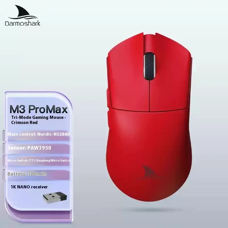 Darmoshark M3promax Original Paw3950 Легкая беспроводная трехрежимная мышь с большой рукой, 54 г
Darmoshark M3promax Original Paw3950 Легкая беспроводная трехрежимная мышь с большой рукой, 54 г