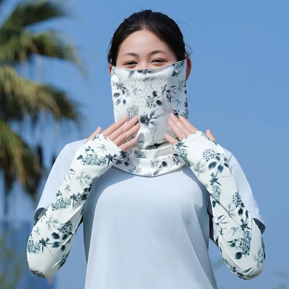3pcs Breathable Floral Ice Silk Mask Quick Drying UPF50+ Sunshade Arm Cover Tube Scarf Face Shield Women Sunscreen Veil Women
3pcs Breathable Floral Ice Silk Mask Quick Drying UPF50+ Sunshade Arm Cover Tube Scarf Face Shield Women Sunscreen Veil Women