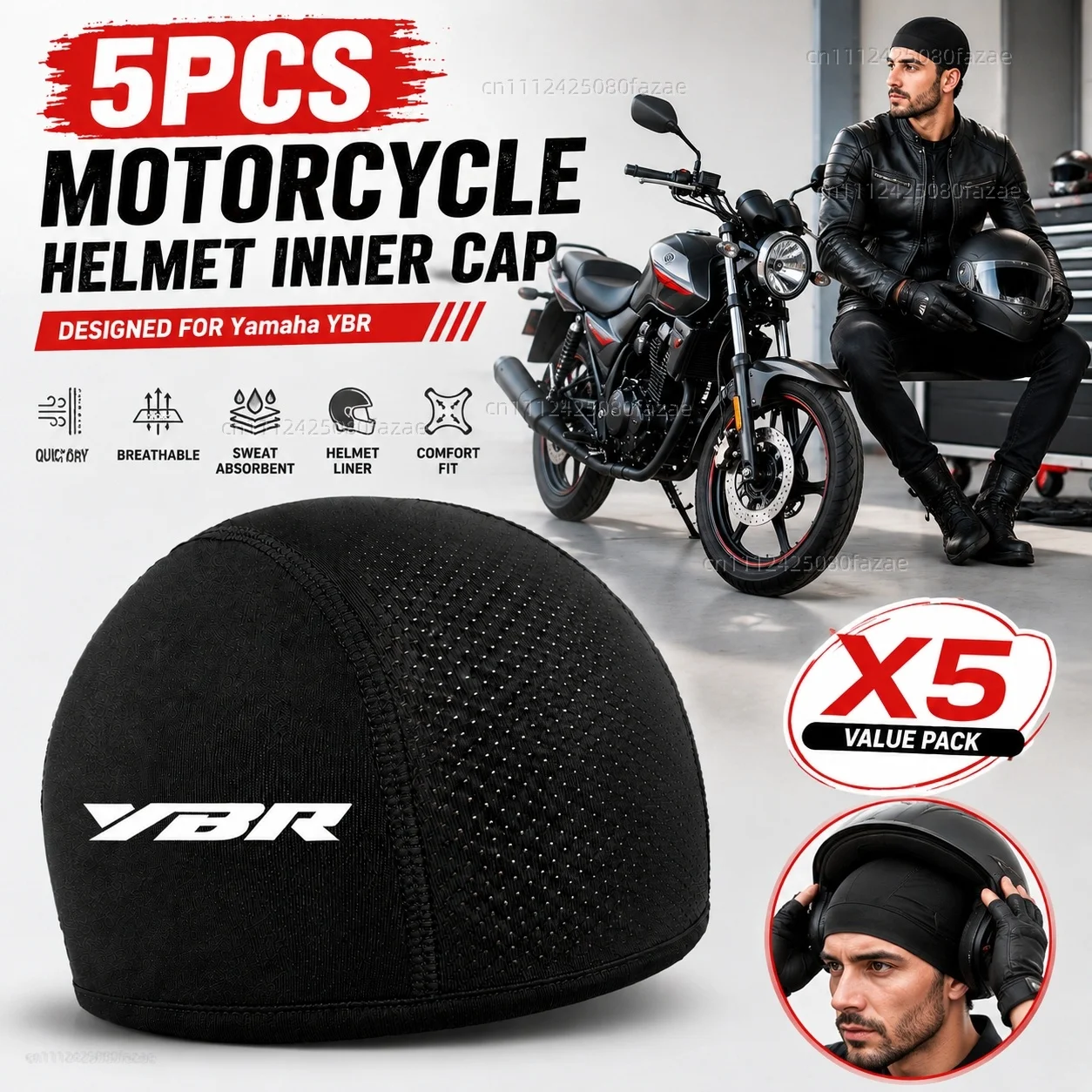 5pcs Motorcycle Helmet Inner Cap Hat Quick Dry Breathable Hat Racing Cap Cooling For Yamaha YBR125 YBR150 YBR250 YBR 125 150 250
5pcs Motorcycle Helmet Inner Cap Hat Quick Dry Breathable Hat Racing Cap Cooling For Yamaha YBR125 YBR150 YBR250 YBR 125 150 250