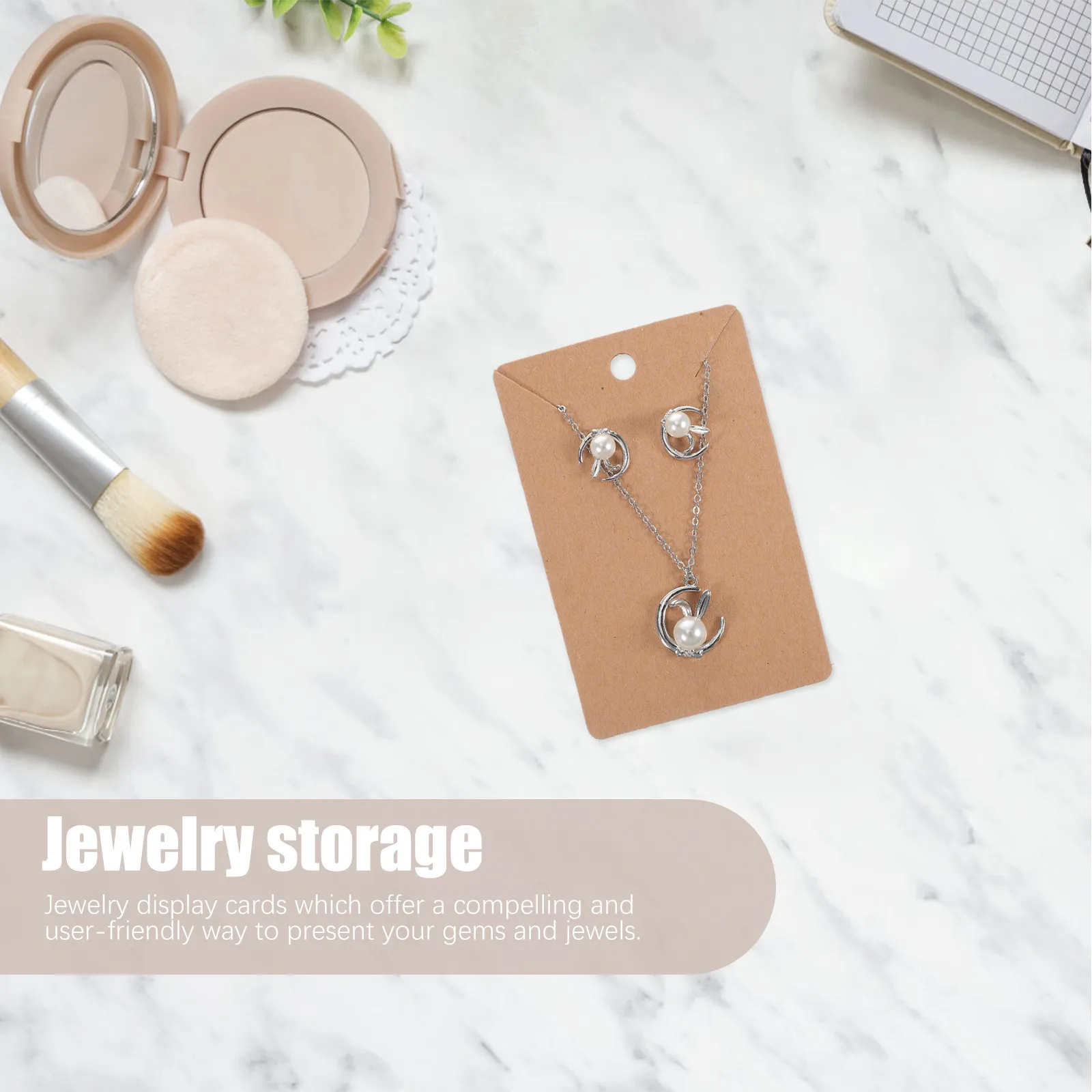 120Sets Kraft Paper Jewelry Display Cards with Pre-Cut Holes Earring Necklace Hairpin Holder Storage Packaging Cards for DIY
120Sets Kraft Paper Jewelry Display Cards with Pre-Cut Holes Earring Necklace Hairpin Holder Storage Packaging Cards for DIY