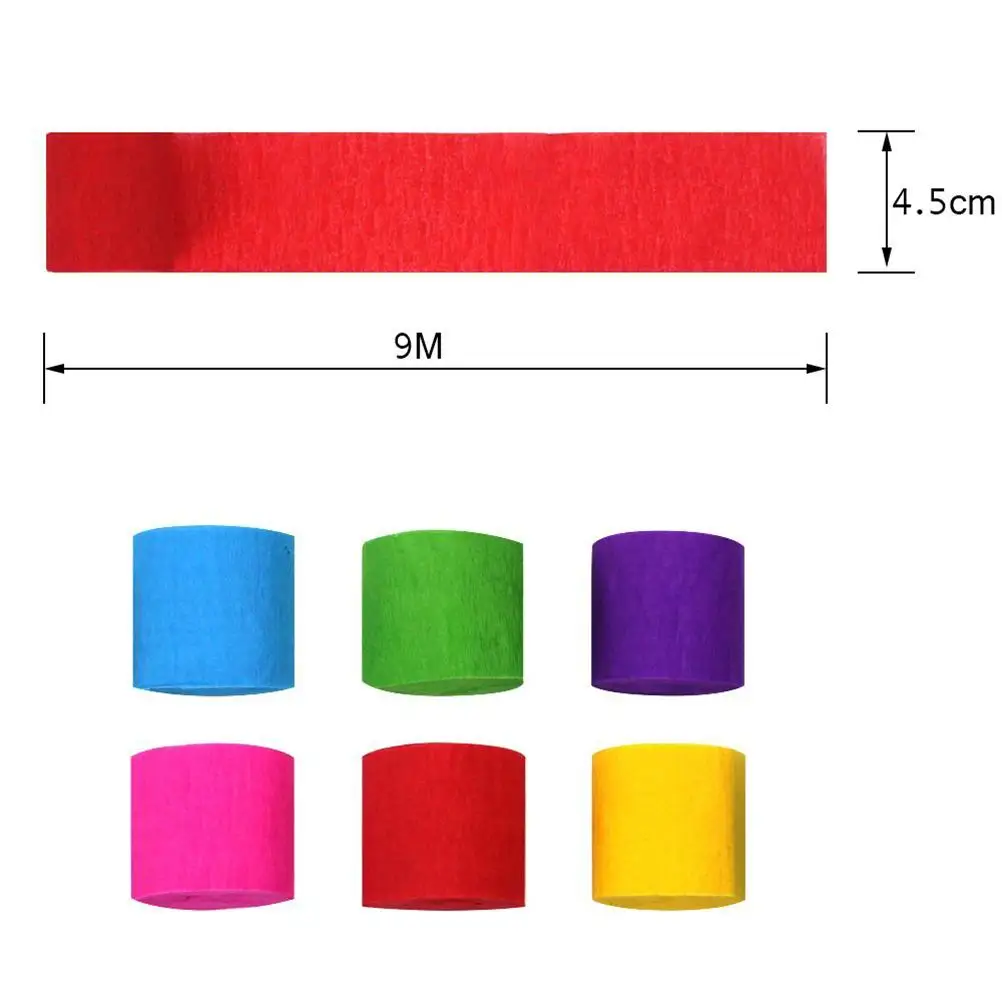 24 Rolls Crepe Paper Streamers 25m Bright Color iginal Wood Pulp Non Recycled Party Decorations for Birthday Wedding Festivals
24 Rolls Crepe Paper Streamers 25m Bright Color iginal Wood Pulp Non Recycled Party Decorations for Birthday Wedding Festivals