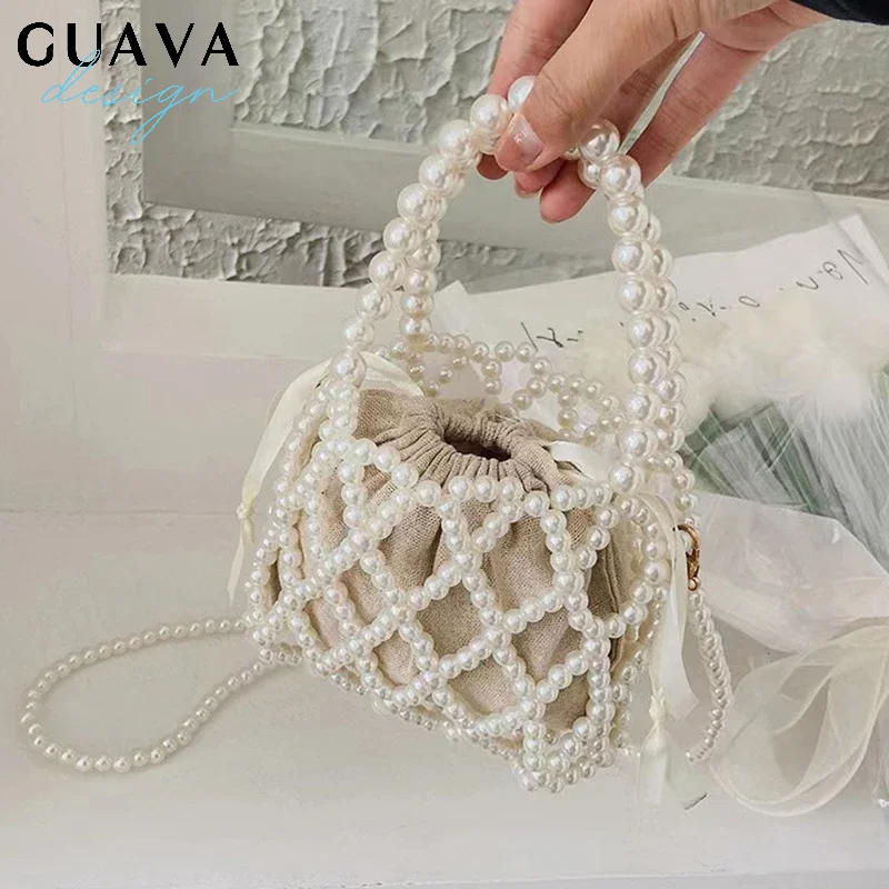French Retro Handbag Fairy Popular Woven Beaded Bucket Bag Crossbody Bag Summer Niche Design Hollowed Out Pearl Bag Women Bag
French Retro Handbag Fairy Popular Woven Beaded Bucket Bag Crossbody Bag Summer Niche Design Hollowed Out Pearl Bag Women Bag