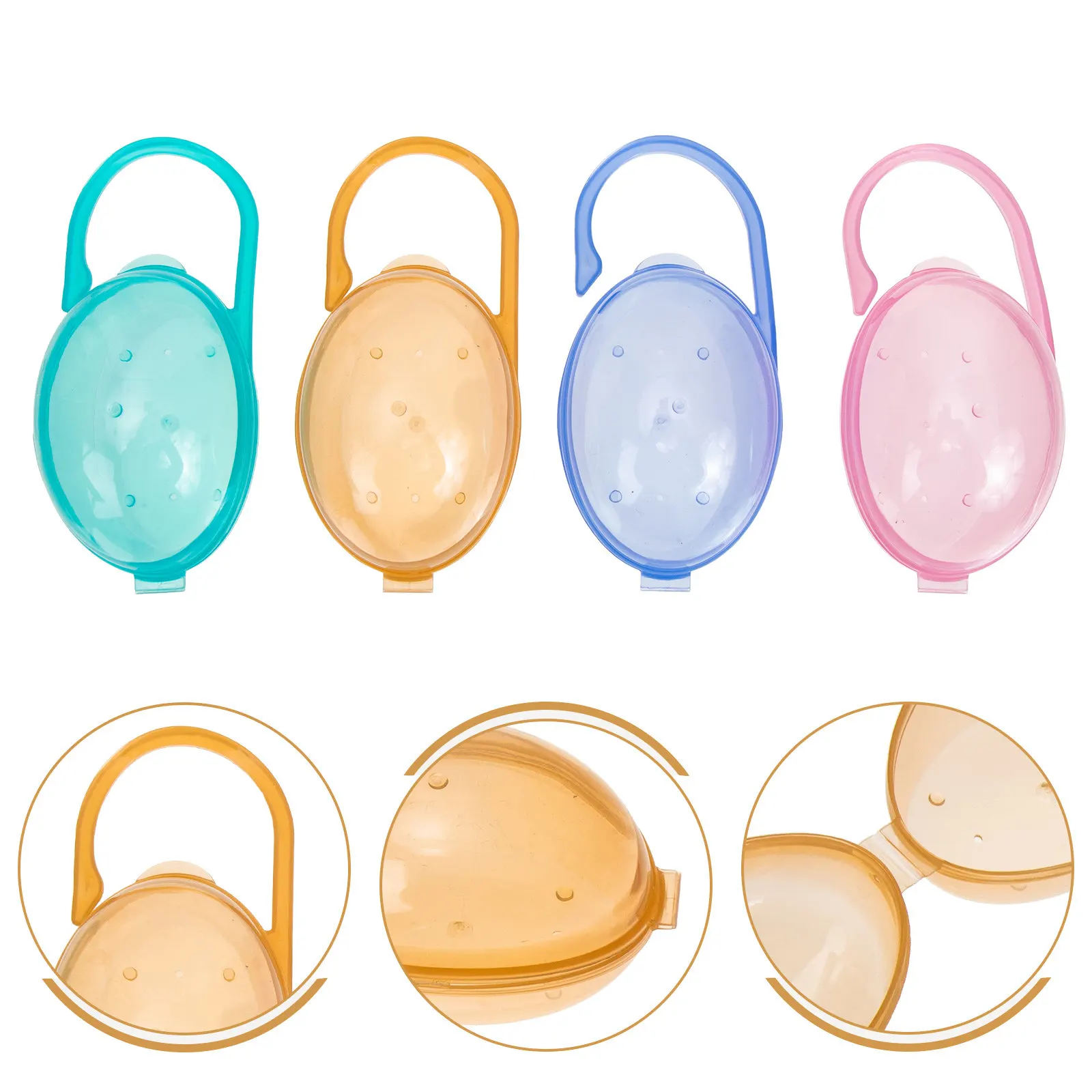 8Pcs Pacifier Storage Case Compact Portable Lightweight Baby Pacifier Holder with Handle for Travel Stroller Diaper Bag Purse
8Pcs Pacifier Storage Case Compact Portable Lightweight Baby Pacifier Holder with Handle for Travel Stroller Diaper Bag Purse