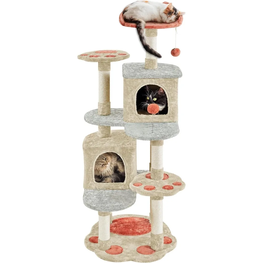Yaheetech Cat Tree, 57.5in Cat Tower for Indoor Cats, Paw-Shaped Cat Tree with Heart-Shaped Platform, Scratching Posts, Spring B
Yaheetech Cat Tree, 57.5in Cat Tower for Indoor Cats, Paw-Shaped Cat Tree with Heart-Shaped Platform, Scratching Posts, Spring B
