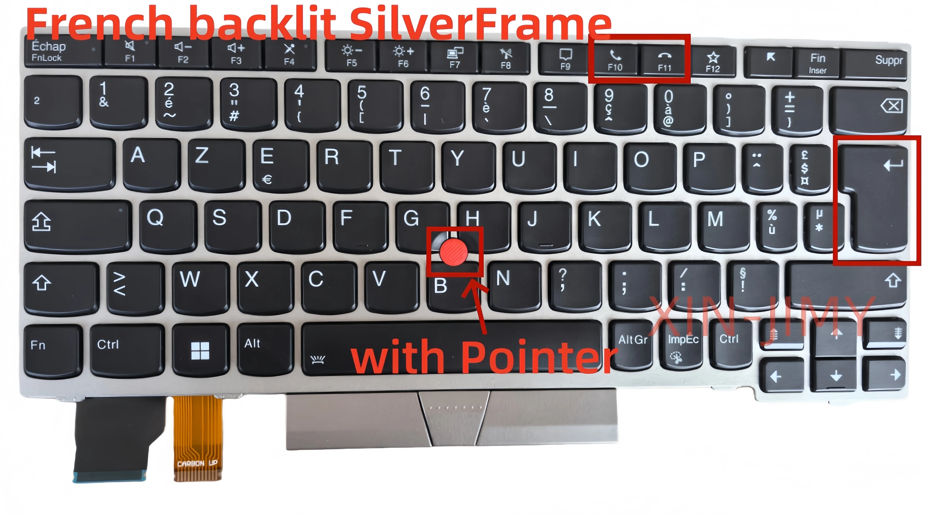 Французская раскладка для Lenovo/lBM Thinkpad X280 X13 Gen1 L13 Gen1 Gen2 Клавиатура ноутбука с серебряной рамкой с подсветкой
Французская раскладка для Lenovo/lBM Thinkpad X280 X13 Gen1 L13 Gen1 Gen2 Клавиатура ноутбука с серебряной рамкой с подсветкой