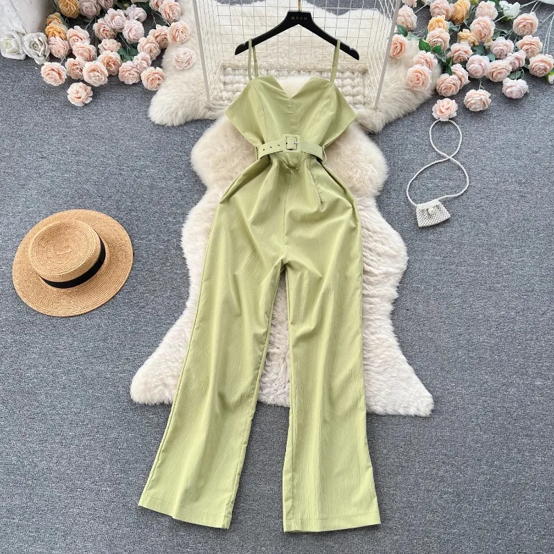 Summer New Style Fashionable Mature Style High-end Suspender Jumpsuit Women's High-waist Slim Slimming Wide-leg Trousers
Summer New Style Fashionable Mature Style High-end Suspender Jumpsuit Women's High-waist Slim Slimming Wide-leg Trousers
