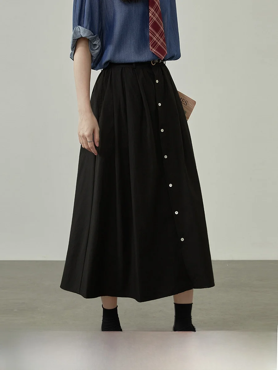 Black High Waist A-Line Skirt Women's Slimming Vintage Pleated Long Skirt Spring 2026 New Style Fashionable Versatile
Black High Waist A-Line Skirt Women's Slimming Vintage Pleated Long Skirt Spring 2026 New Style Fashionable Versatile