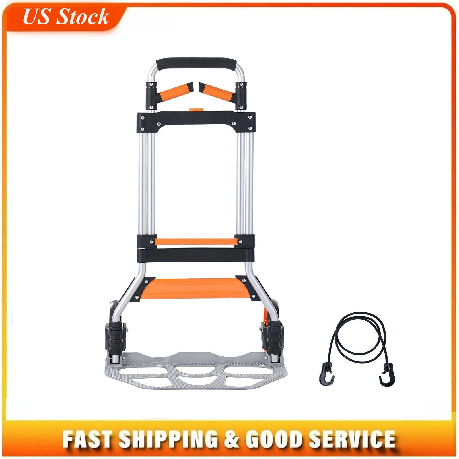Folding Hand Truck, 309 lbs Load Capacity, Aluminum Portable Cart, Convertible Hand Truck and Dolly with Telescoping Handle and PP+TPR Wheels, Ultra Lightweight Super Strong for Moving Warehouse
Folding Hand Truck, 309 lbs Load Capacity, Aluminum Portable Cart, Convertible Hand Truck and Dolly with Telescoping Handle and PP+TPR Wheels, Ultra Lightweight Super Strong for Moving Warehouse