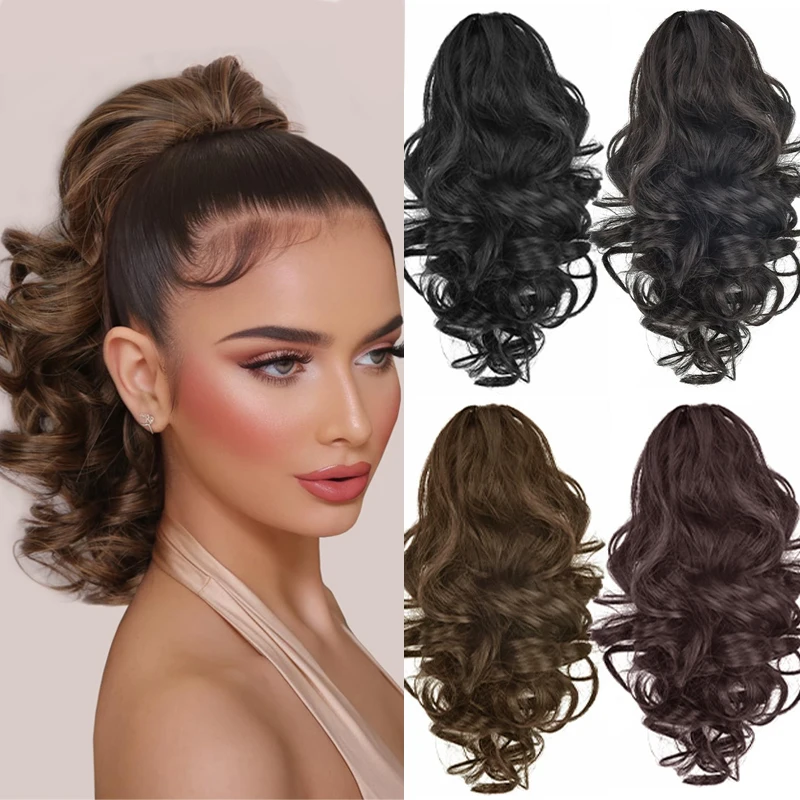 Синтетические волнистые волосы, наращивание хвоста, парик, заколка для волос в виде краба, волнистый хвост с шнурком для повседневного использования, женские шиньоны
Синтетические волнистые волосы, наращивание хвоста, парик, заколка для волос в виде краба, волнистый хвост с шнурком для повседневного использования, женские шиньоны
