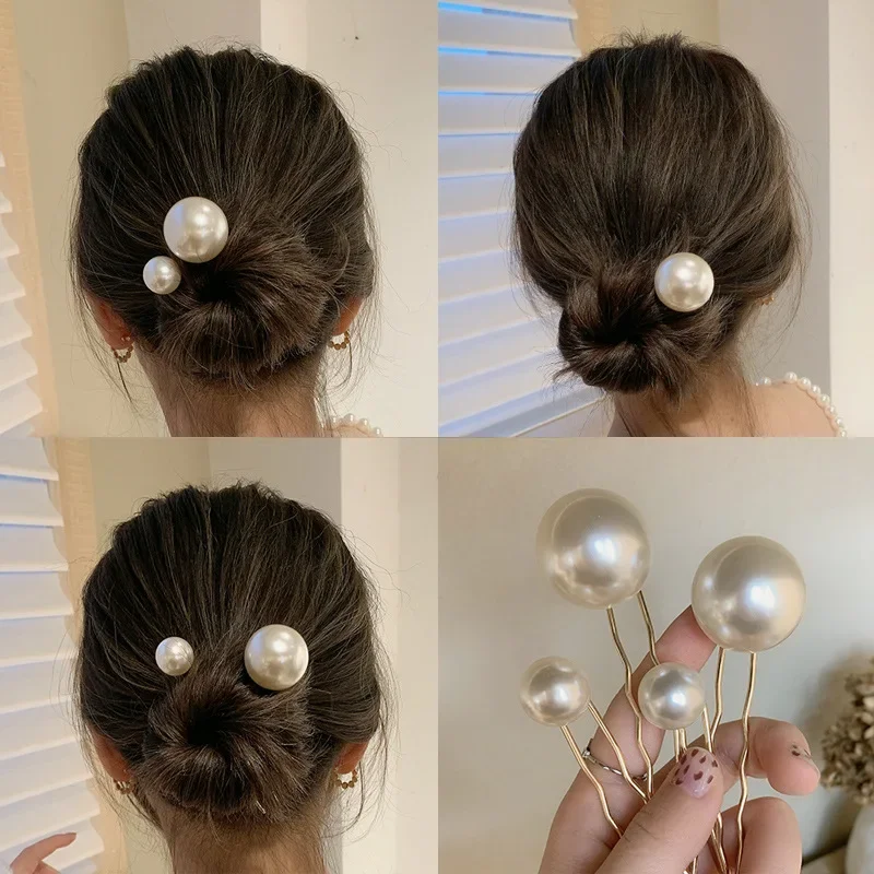 Fashion Elegant Simulated Pearl Hair Sticks for Women Simple Metal U-Shaped Hair Stick Hair Clip Styling Tools Hair Accessories
Fashion Elegant Simulated Pearl Hair Sticks for Women Simple Metal U-Shaped Hair Stick Hair Clip Styling Tools Hair Accessories