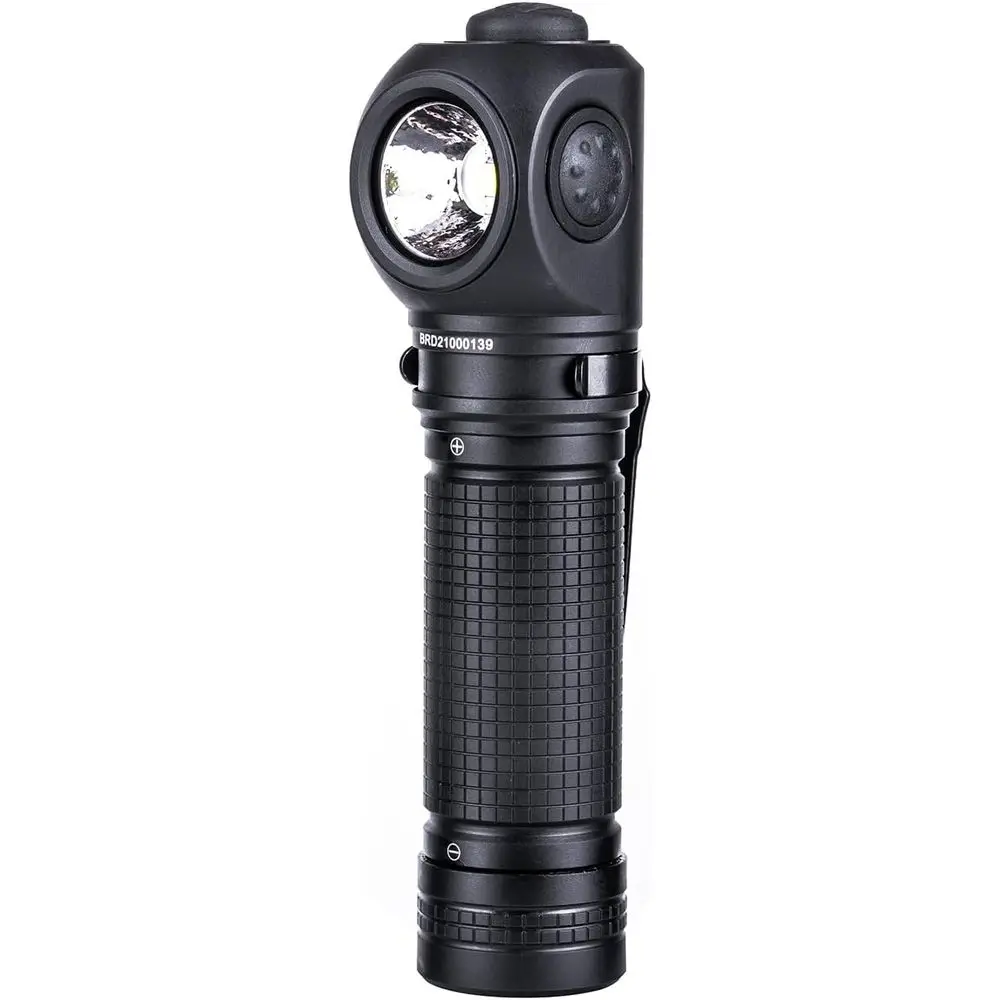 1400 Lumens Rechargeable Right Angle Flashlight with Red/Blue Lights & Strobe for Patrols, ID Checks, Safety Warnings, and Daily
1400 Lumens Rechargeable Right Angle Flashlight with Red/Blue Lights & Strobe for Patrols, ID Checks, Safety Warnings, and Daily