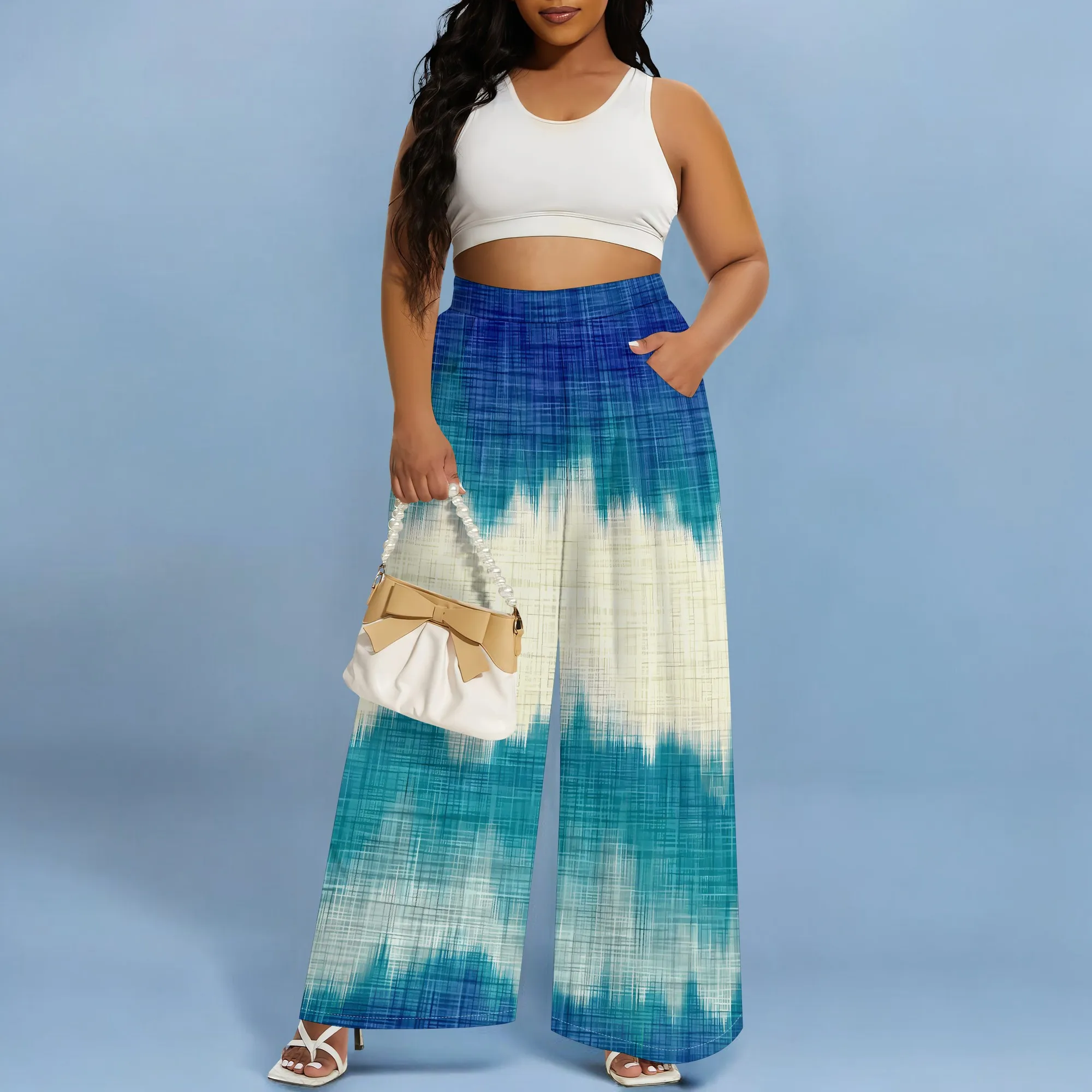 EQQZD Women's High Waist Wide Leg Long Pants, Elegant Colorful Tie-Dye Print Trousers with Pockets
EQQZD Women's High Waist Wide Leg Long Pants, Elegant Colorful Tie-Dye Print Trousers with Pockets