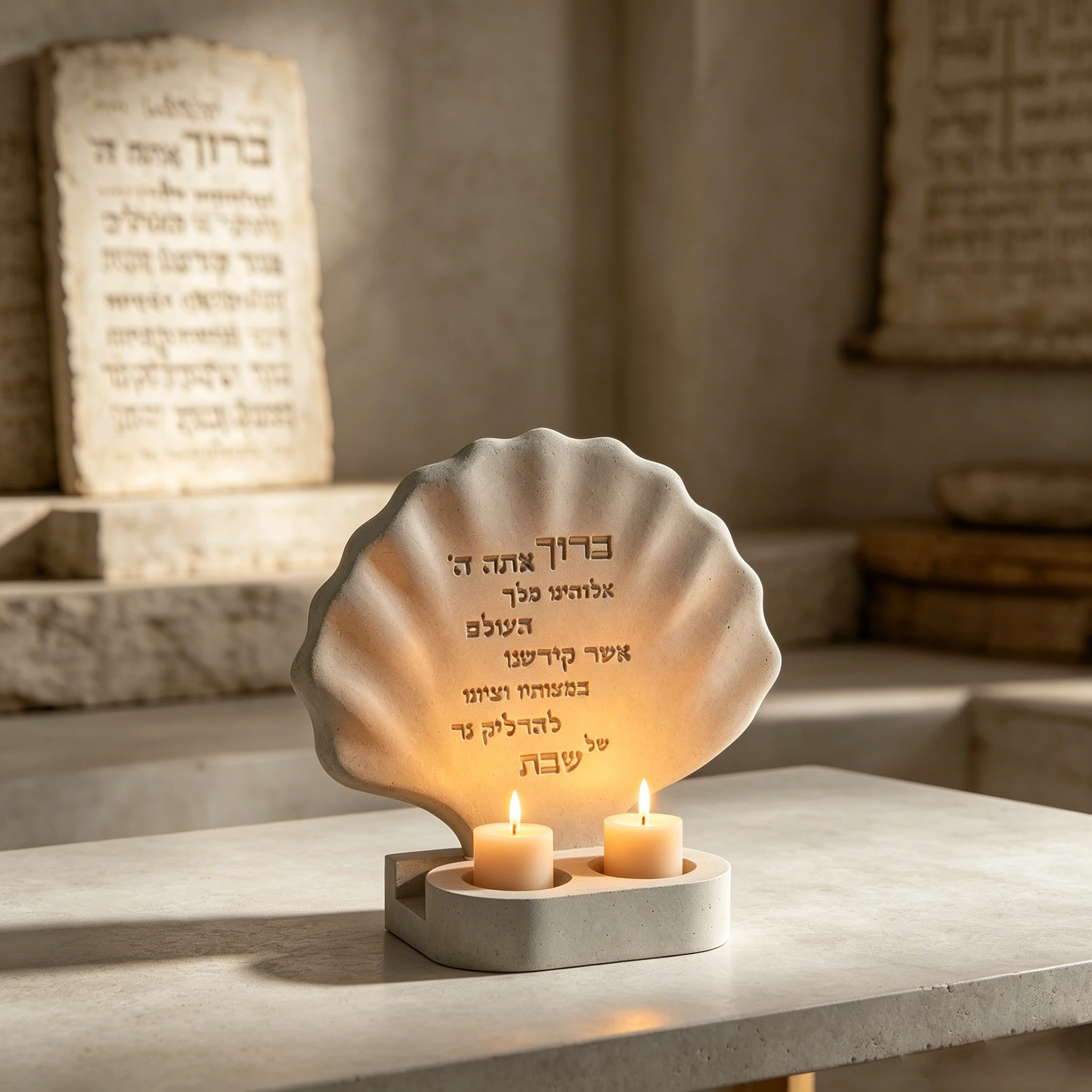 Hebrew Shabbat Blessing Candle Holder Silicone Mold 2 Hole Candlestick Cement Concrete Plaster Jewish Judaica Resin Mould
Hebrew Shabbat Blessing Candle Holder Silicone Mold 2 Hole Candlestick Cement Concrete Plaster Jewish Judaica Resin Mould