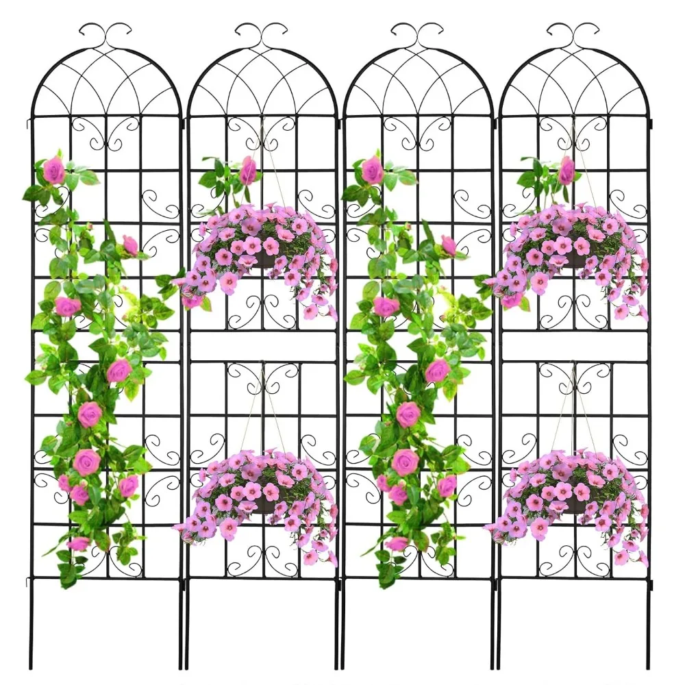 4 Pack 86.2x19.7in Metal Garden Trellis for Climbing Plants,Black Metal Garden Trellis for Vines Plant Rose, Customized
4 Pack 86.2x19.7in Metal Garden Trellis for Climbing Plants,Black Metal Garden Trellis for Vines Plant Rose, Customized