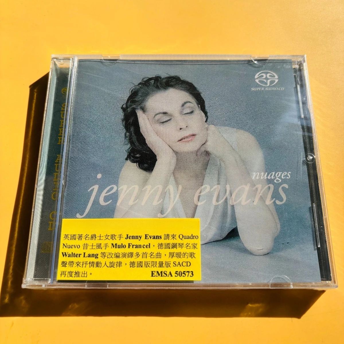 Jenny Evans Nuages Audiophile Vocal Jazz SACD German Limited Edition Collectible Super Audio CD
Jenny Evans Nuages Audiophile Vocal Jazz SACD German Limited Edition Collectible Super Audio CD