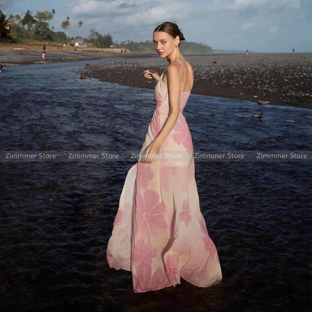 French Pink Print Hanging Neck Dress Women 2024 Summer Sleeveless High Waisted Holiday Backless Long Skirt
French Pink Print Hanging Neck Dress Women 2024 Summer Sleeveless High Waisted Holiday Backless Long Skirt