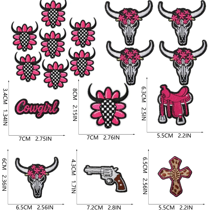 1/12PCS Rose Red Flame Embroidered Cloth Tide Play Decoration Western Denim Patch Ironing Embroidered Cow Head Clothing Dress Up
1/12PCS Rose Red Flame Embroidered Cloth Tide Play Decoration Western Denim Patch Ironing Embroidered Cow Head Clothing Dress Up