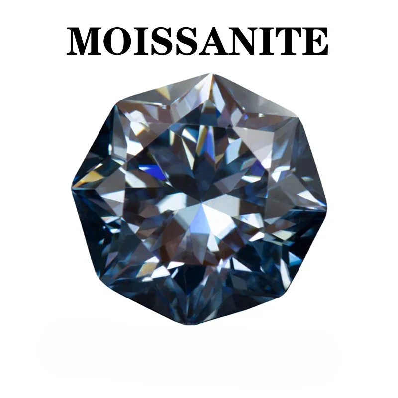 Moissanite Stone Natural Royal Blue Color Octagon 8 Arrows Cut DIY Advanced Jewelry Rings Earrings Making with Certificate
Moissanite Stone Natural Royal Blue Color Octagon 8 Arrows Cut DIY Advanced Jewelry Rings Earrings Making with Certificate