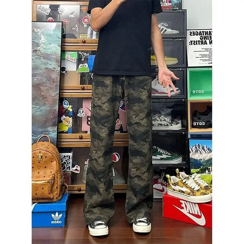 American Style Camouflage Jeans Men's High Street Straight Leg CleanFit Slimming Flared Pants Spring Fashion Casual Jeans
American Style Camouflage Jeans Men's High Street Straight Leg CleanFit Slimming Flared Pants Spring Fashion Casual Jeans