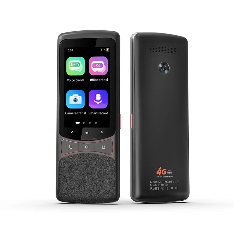 Z3 4G Smart Translator, Support Smart Voice, Photo and Recording Translation, Built-in WIFI
Z3 4G Smart Translator, Support Smart Voice, Photo and Recording Translation, Built-in WIFI