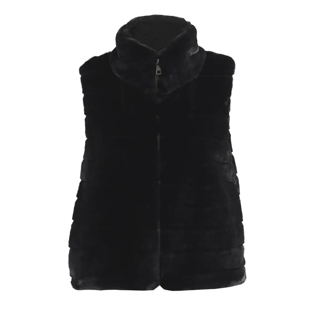 Stand Collar Waistcoat Stylish Women's Faux Fur Vest with Stand Collar Zip-up Cardigan Sleeveless Design Cozy for Daily
Stand Collar Waistcoat Stylish Women's Faux Fur Vest with Stand Collar Zip-up Cardigan Sleeveless Design Cozy for Daily
