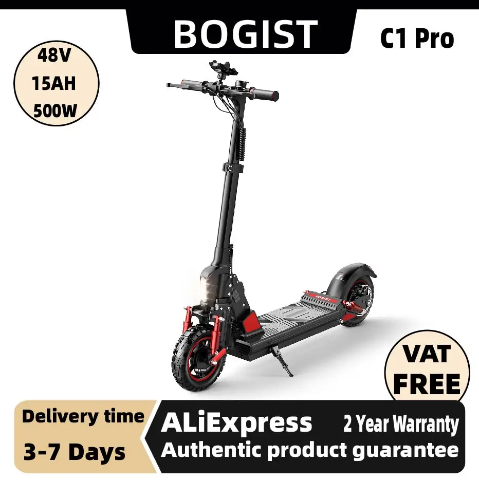 Bogist C1 Pro Электрический самокат для взрослых 500 Вт Городской самокат для мужчин 48 В 13 Ач Аккумулятор 10-дюймовые городские шины Складной электронный самокат
Bogist C1 Pro Электрический самокат для взрослых 500 Вт Городской самокат для мужчин 48 В 13 Ач Аккумулятор 10-дюймовые городские шины Складной электронный самокат