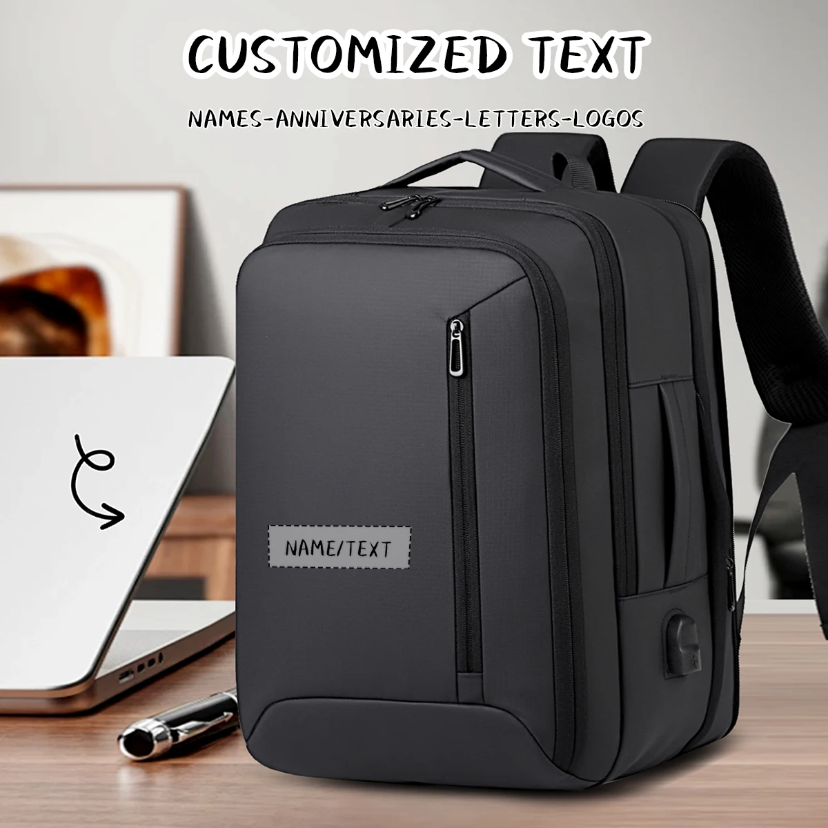 Logo Customized Business Backpack for Men, Suitable for Business Trips, Commuting, Work, Traveling Abroad, and College Students, with a Personalized DIY Design
Logo Customized Business Backpack for Men, Suitable for Business Trips, Commuting, Work, Traveling Abroad, and College Students, with a Personalized DIY Design