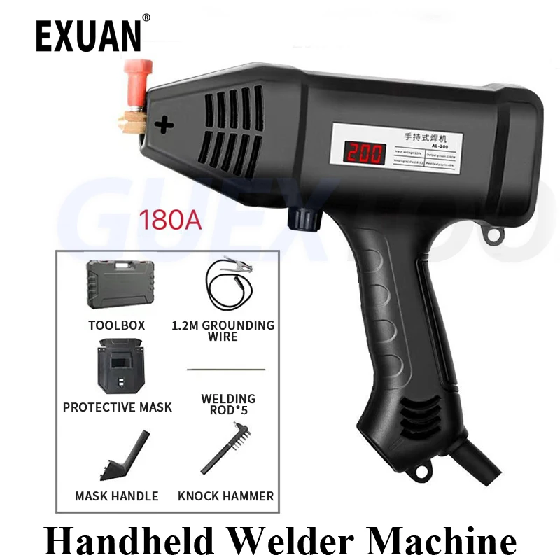 Handheld Welder Machine 220V Portable ARC Welding Machine 20-200Amp Digital Display IGBT Inverter With Welding Tool Set,Folding
Handheld Welder Machine 220V Portable ARC Welding Machine 20-200Amp Digital Display IGBT Inverter With Welding Tool Set,Folding