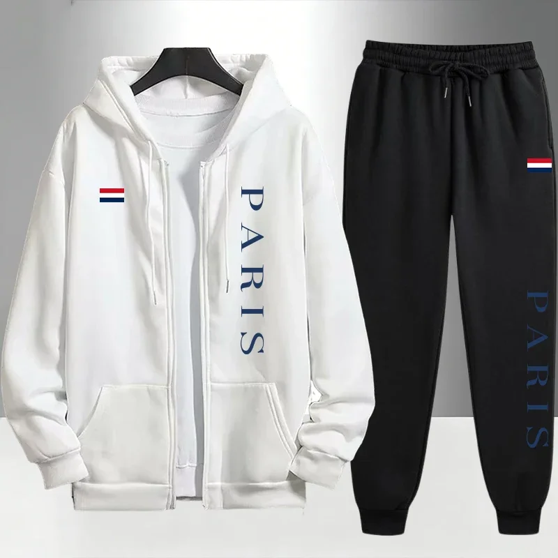 2026 Paris Printed Zipper Hoodies and Black Sweatpants Men Daily Casual Sports Jogger Suit Autumn Winter Fashion Hooded Outfit
2026 Paris Printed Zipper Hoodies and Black Sweatpants Men Daily Casual Sports Jogger Suit Autumn Winter Fashion Hooded Outfit