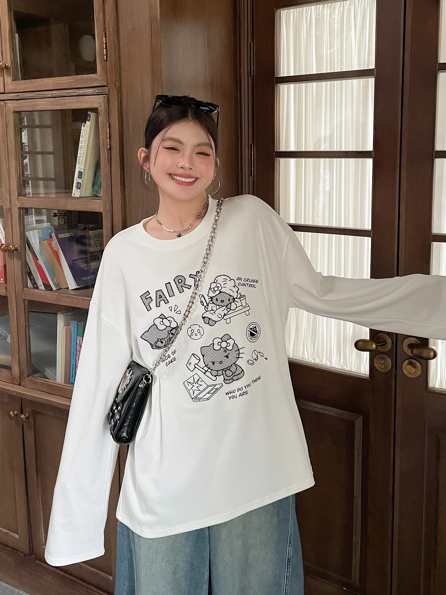 Slimming Effectiven Oversized Long Sve Versatile Base irt European Sle Printed T-irt for Girls Autumn Faion
Slimming Effectiven Oversized Long Sve Versatile Base irt European Sle Printed T-irt for Girls Autumn Faion