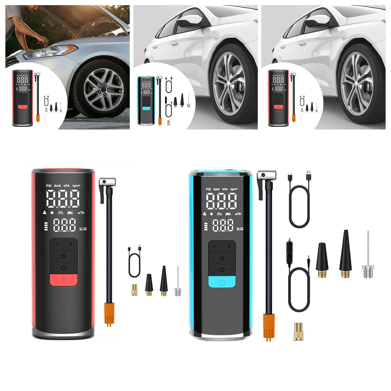 Car Tire Inflator 6000mAh Electric Air Pump for Tires for Bicycles Ball Bike
Car Tire Inflator 6000mAh Electric Air Pump for Tires for Bicycles Ball Bike