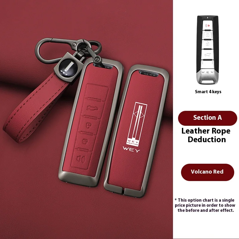 Zinc Alloy Leather Car Remote Key Case Cover for Wey Coffee 01 Tank Tank300 Protector Shell Keychain Interior Accessories
Zinc Alloy Leather Car Remote Key Case Cover for Wey Coffee 01 Tank Tank300 Protector Shell Keychain Interior Accessories