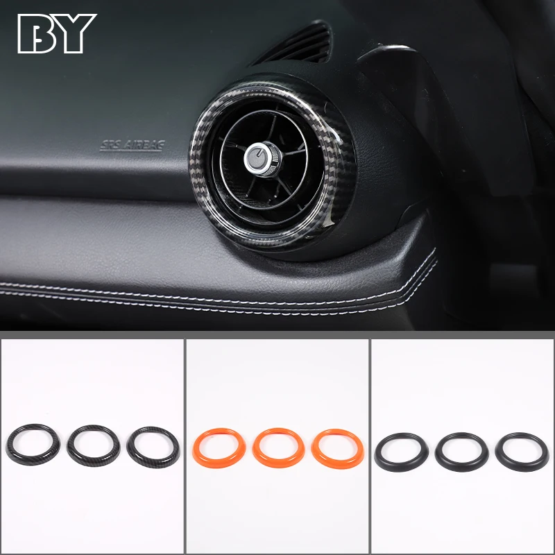 ABS Carbon Fiber Car Dashboard Air Outlet Decorative Ring Sticker For 2016-2023 Mazda MX-5 Car Interior Accessories 3Pcs
ABS Carbon Fiber Car Dashboard Air Outlet Decorative Ring Sticker For 2016-2023 Mazda MX-5 Car Interior Accessories 3Pcs