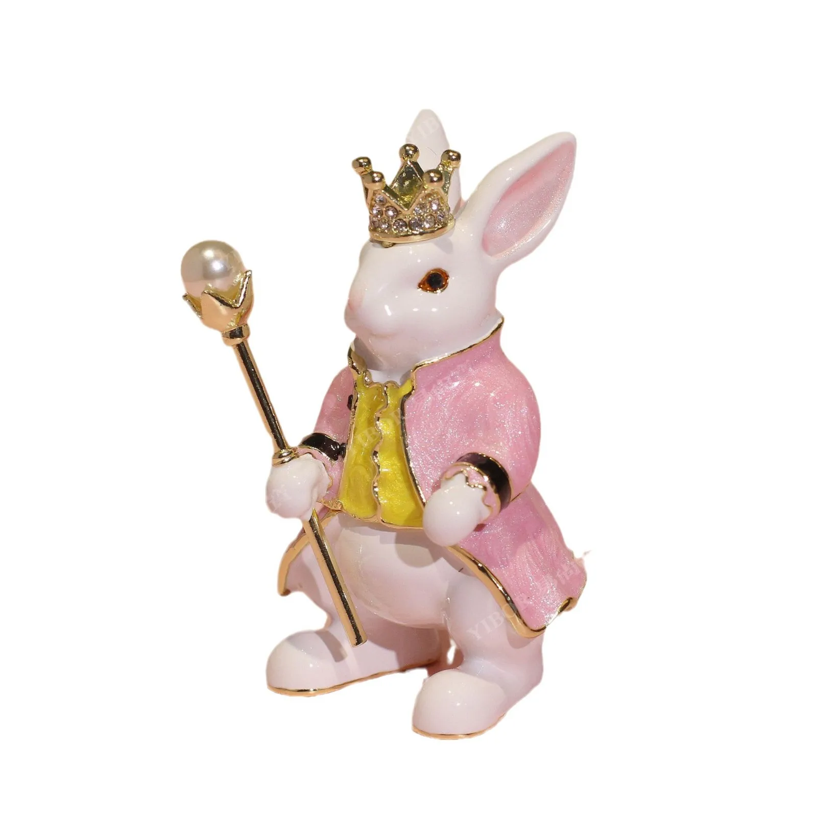 Prince Rabbit Trinket Box Enameled Jewelry Keepsake Box Bunny Metal Collectible Novelty Gift for Her/Him
Prince Rabbit Trinket Box Enameled Jewelry Keepsake Box Bunny Metal Collectible Novelty Gift for Her/Him