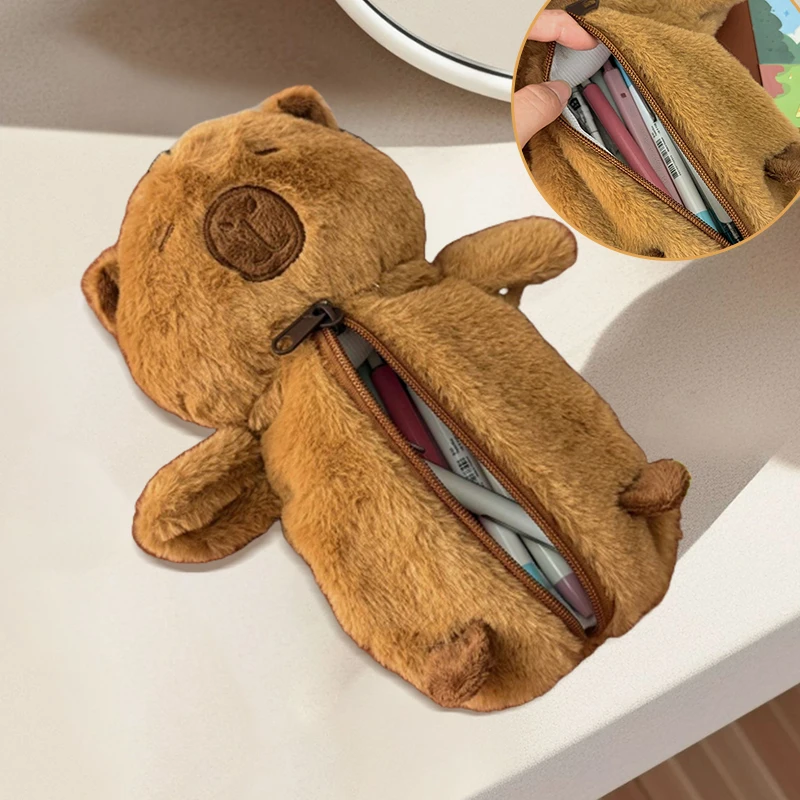 1Pc Cute Plush Capybara Pencil Storage Bag Cartoon Animal Pen Case Multifunction Large Capacity Stationery Pouch
1Pc Cute Plush Capybara Pencil Storage Bag Cartoon Animal Pen Case Multifunction Large Capacity Stationery Pouch