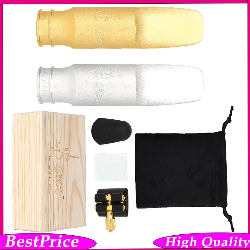 SLADE Alto Saxophone Mouthpiece Set Silver/Gold Plated Brass 6 Alto Sax Mouthpiece Woodwind Instrument Accessories
SLADE Alto Saxophone Mouthpiece Set Silver/Gold Plated Brass 6 Alto Sax Mouthpiece Woodwind Instrument Accessories