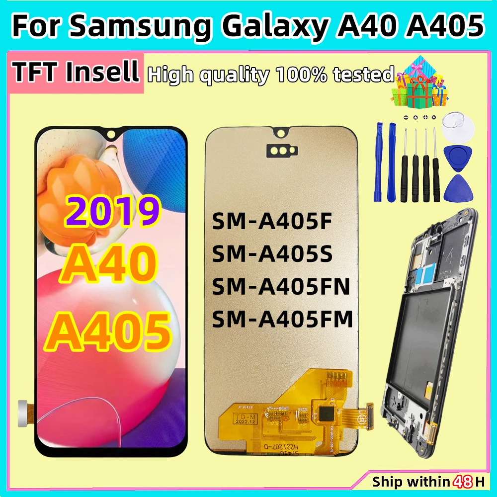 A40 LCD Display For Samsung A40 2019 SM-A405F SM-A405FN SM-A405FM SM-A405S LCD Touch Screen With Frame Digitizer Repair Parts
A40 LCD Display For Samsung A40 2019 SM-A405F SM-A405FN SM-A405FM SM-A405S LCD Touch Screen With Frame Digitizer Repair Parts
