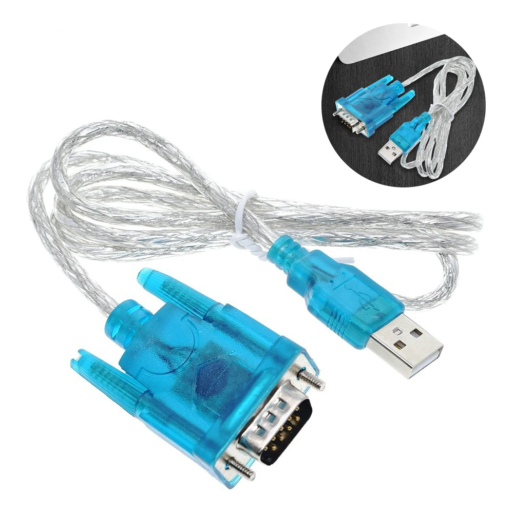 HL-340 USB To RS232 COM Port Serial PDA 9 Pin DB9 Cable Adapter Cable Adapter Compatible with Windows7 64-Bit