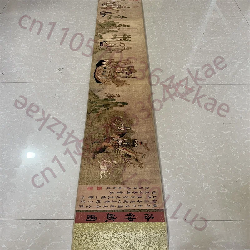 Древнекитайская картина на бумаге, живопись с изображением персонажей, «Луошэнь Фу Ту» Гу Кай-чжи, длинная свитковая живопись
Древнекитайская картина на бумаге, живопись с изображением персонажей, «Луошэнь Фу Ту» Гу Кай-чжи, длинная свитковая живопись