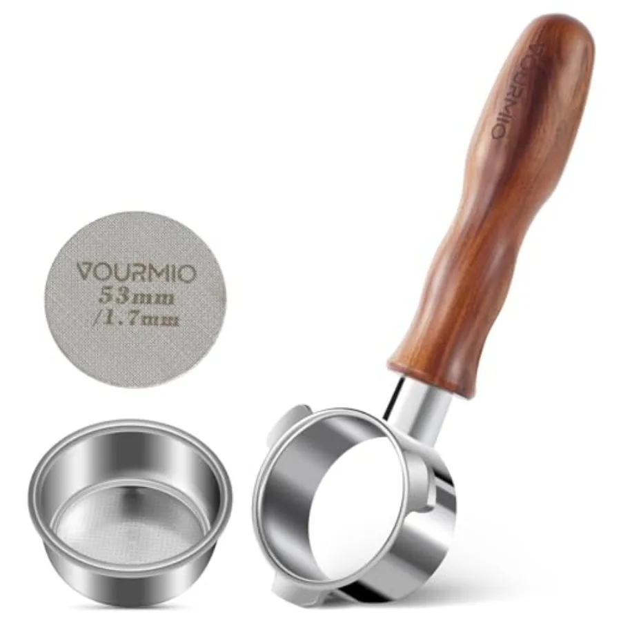 54mm Bottomless Portafilter - Breville Compatible Naked Portafilter Rose Handle and 18-20g Filter Basket and Puck Screen Includ
54mm Bottomless Portafilter - Breville Compatible Naked Portafilter Rose Handle and 18-20g Filter Basket and Puck Screen Includ