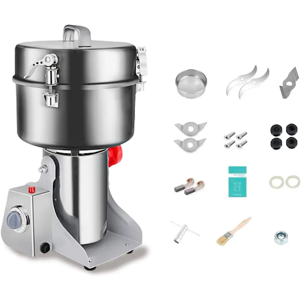 Swing Grain Mill 2500g,Electric Grain Grinder,StainlSteel Grain Mill Grinder 4500W,High-speed Spice Herb Grinders Commercial Sup
Swing Grain Mill 2500g,Electric Grain Grinder,StainlSteel Grain Mill Grinder 4500W,High-speed Spice Herb Grinders Commercial Sup