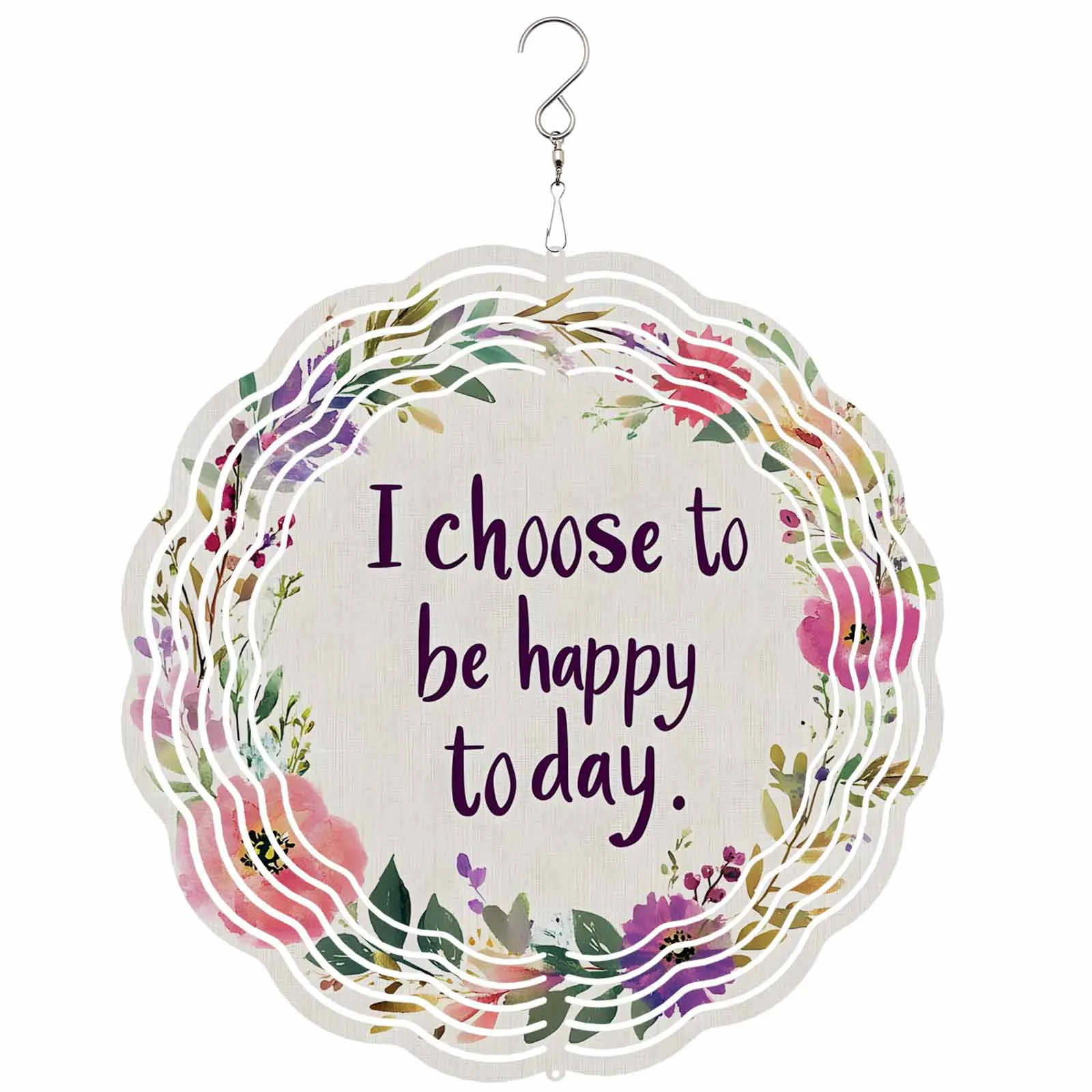 Retro Wreath Flower Stainless Steel Hanging Decorations For Home 3D Rotating Wind Spinner
Retro Wreath Flower Stainless Steel Hanging Decorations For Home 3D Rotating Wind Spinner
