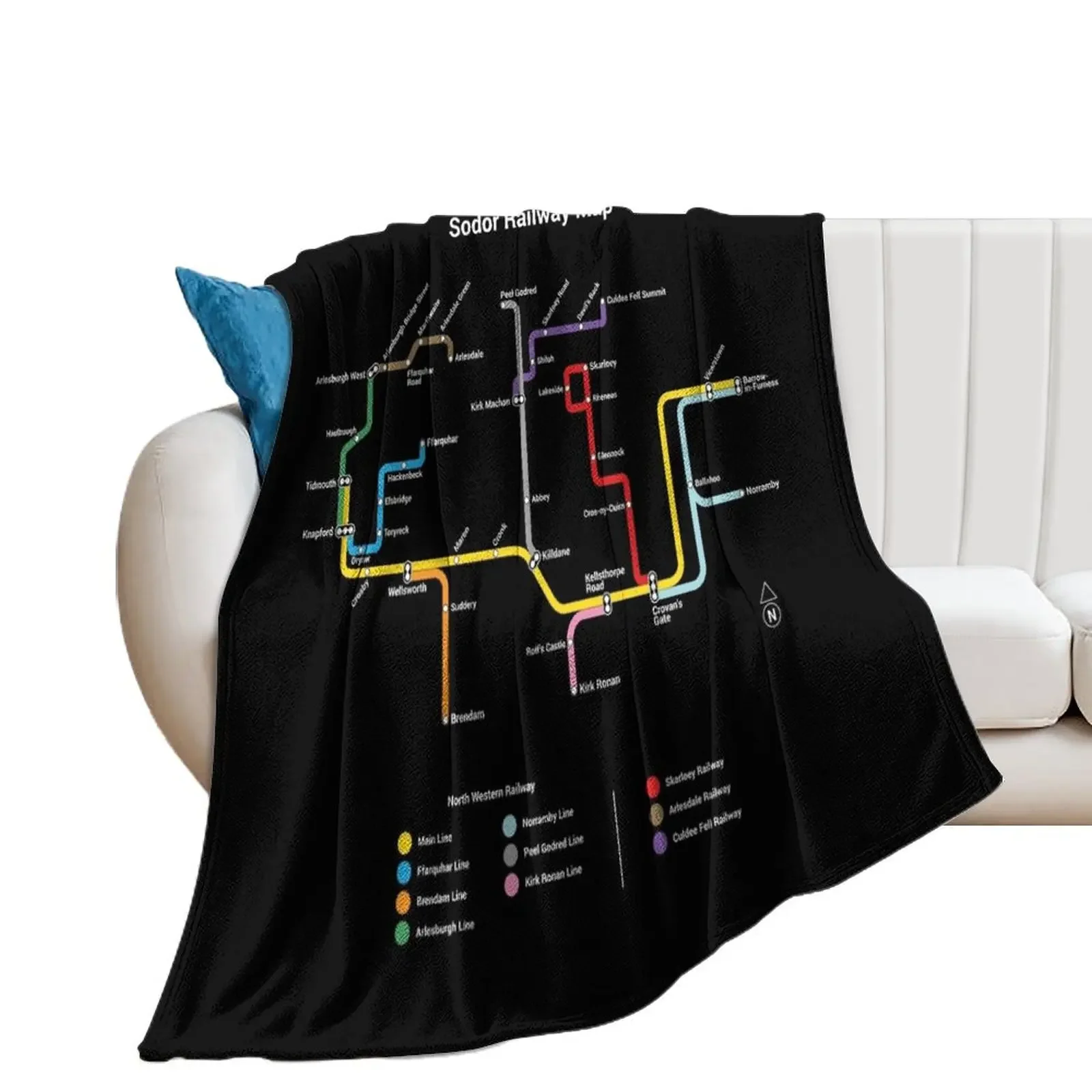 Sodor Railway Map - TTC Style, Dark Throw Blanket decorative Decorative Sofa Soft Beds Blankets
Sodor Railway Map - TTC Style, Dark Throw Blanket decorative Decorative Sofa Soft Beds Blankets