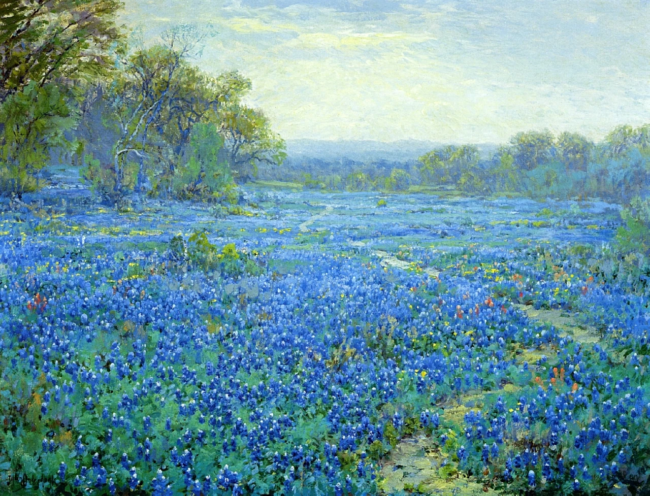 100% Handmade High Quality Oil Painting Reproduction on Linen Canvas,Bluebonnet Scene by Robert Julian Onderdonk
100% Handmade High Quality Oil Painting Reproduction on Linen Canvas,Bluebonnet Scene by Robert Julian Onderdonk