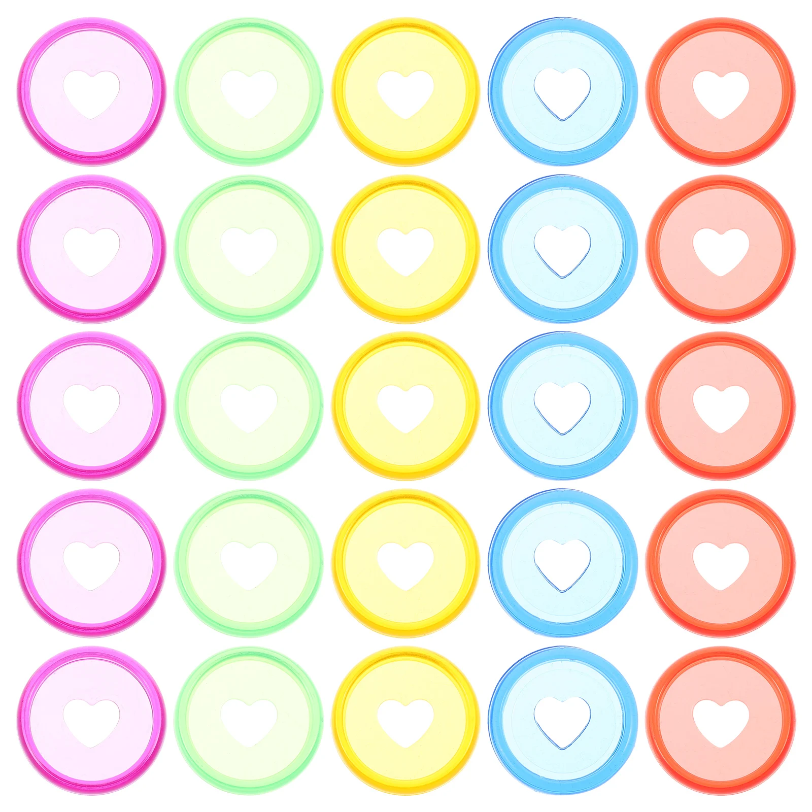 25 Pcs Colored Heart Shaped Discs 24mm Transparent Multicolor ABS Binder Supplies Office Use Loose Leaf Accessories
25 Pcs Colored Heart Shaped Discs 24mm Transparent Multicolor ABS Binder Supplies Office Use Loose Leaf Accessories