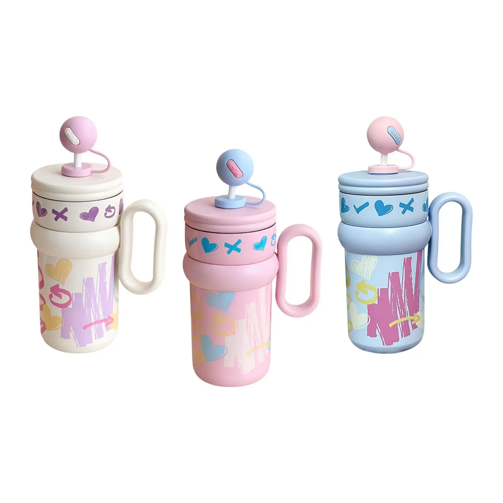 Stainless Steel Insulated Tumbler with Handle Creative Portable Women with Straw Water Bottle for Office Camping Traveling
Stainless Steel Insulated Tumbler with Handle Creative Portable Women with Straw Water Bottle for Office Camping Traveling